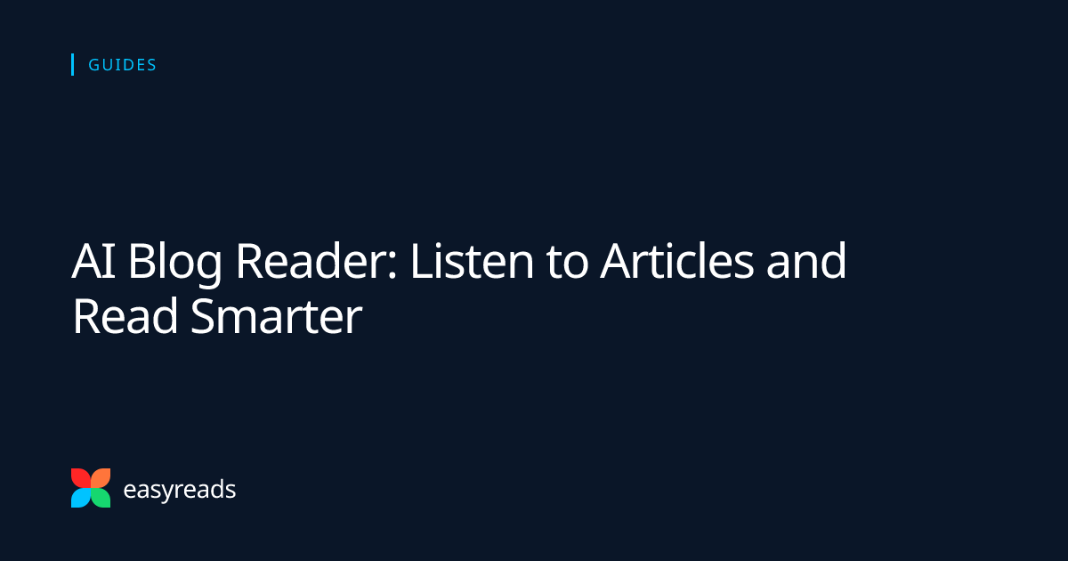 AI blog reader interface