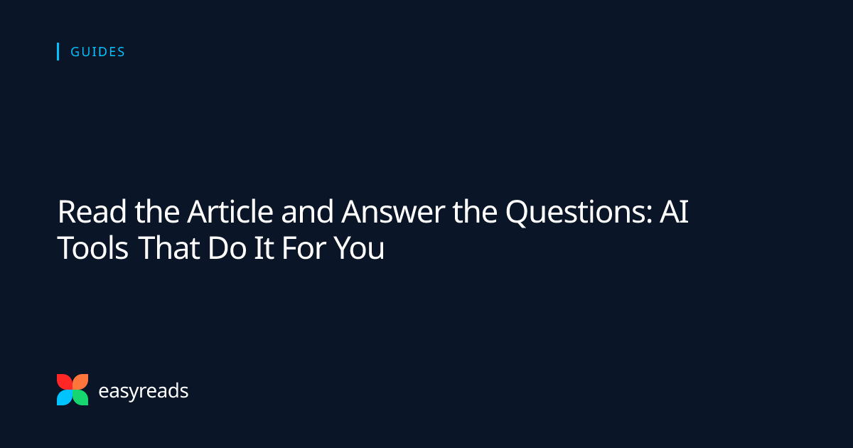 AI reading and answering questions