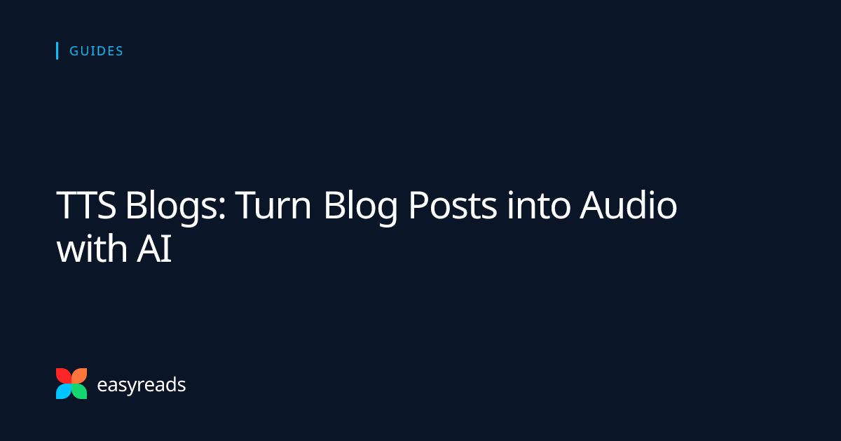 Blog TTS conversion