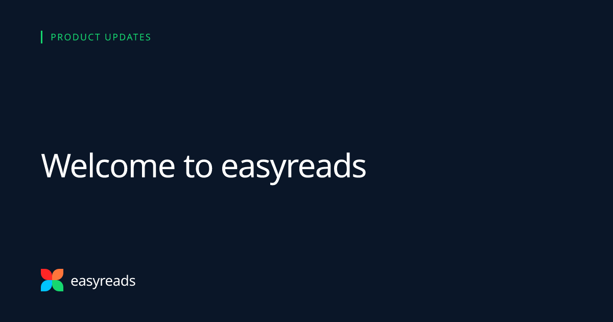 easyreads welcome
